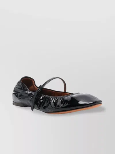 LANVIN LEATHER MARY JANE BALLERINA SHOES