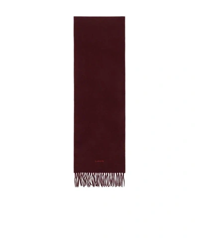 LANVIN LOGO EMBROIDERED SCARF