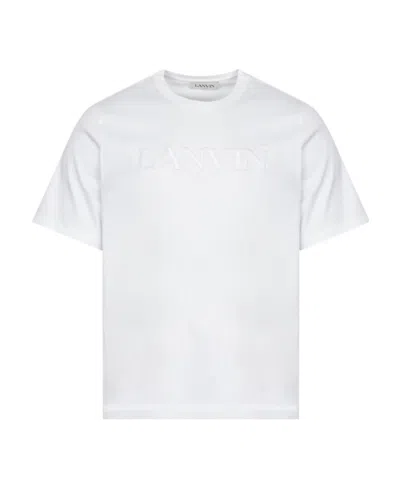 LANVIN LANVIN LOGO EMBROIDERED CREWNECK T-SHIRT