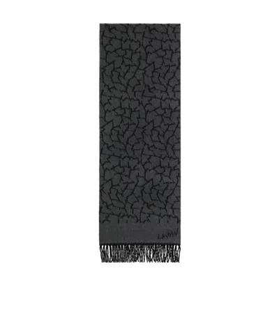 LANVIN LOGO TASSEL SCARF