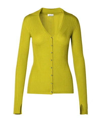 LANVIN LANVIN V-NECK RIBBED-KNIT BUTTONED CARDIGAN