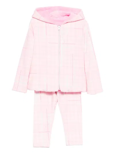 LAPIN HOUSE CHECKED HOODED TRACKSUIT SET