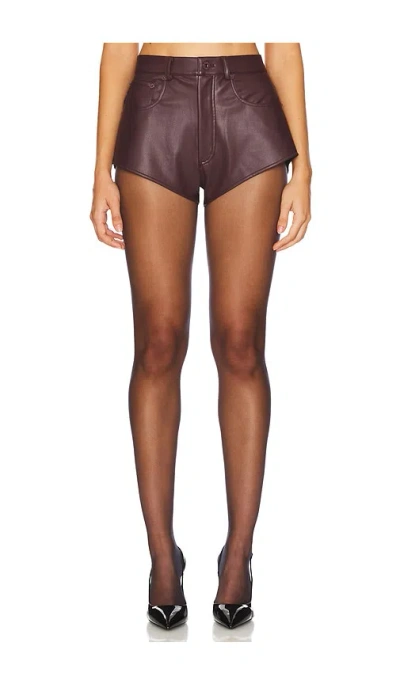 LAPOINTE STRETCH FAUX LEATHER MINI SHORT