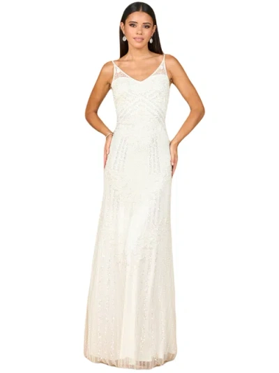 LARA NEW YORK LARA NEW YORK BEADED GOWN WITH COWL BACK