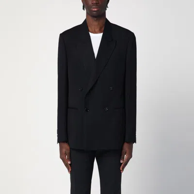 LARDINI BLACK DOUBLE-BREASTED JACKET