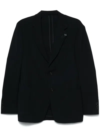 LARDINI HERRINGBONE-PATTERN BLAZER