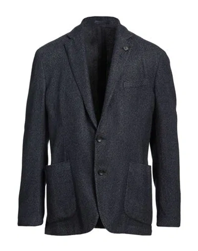 LARDINI LARDINI MAN BLAZER NAVY SIZE 36 CASHMERE, SILK