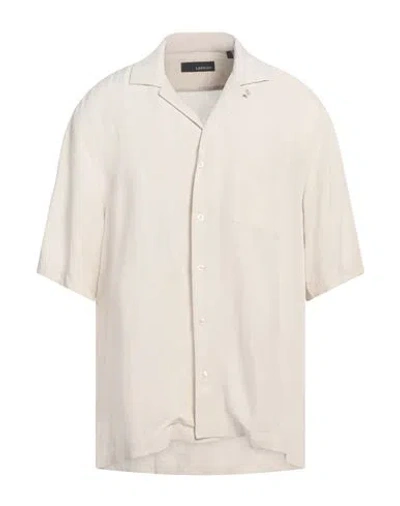 LARDINI LARDINI MAN SHIRT BEIGE SIZE XL RAYON, LINEN