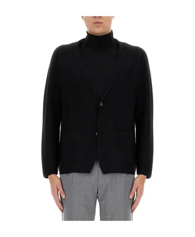 LARDINI LARDINI TEXTURED KNIT JACKET SWEATER
