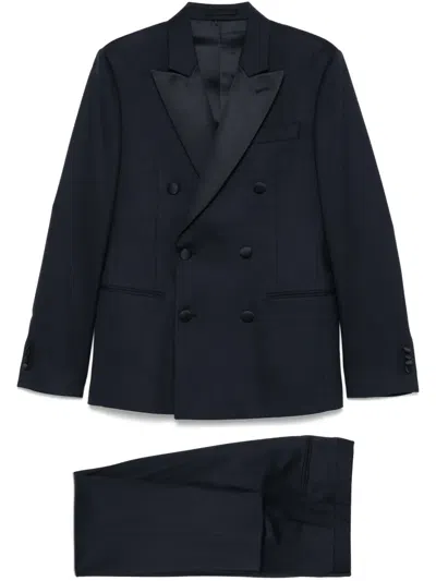LARDINI SATIN-LAPELS SUIT