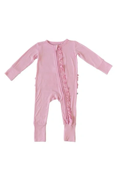 LAREE + CO LAREE + CO LILLIAN PINK RUFFLE CONVERTIBLE FOOTIE