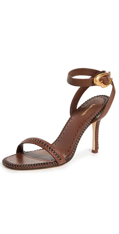 LARROUDE VERONA SANDALS BURNT UMBER/BLACK