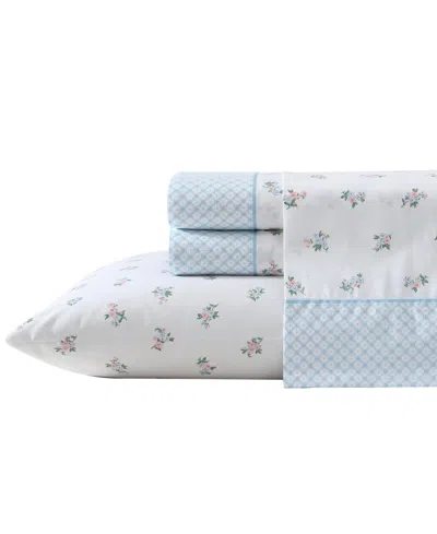 LAURA ASHLEY 200-THREAD COTTON 4 -PC. SHEET SET, KING