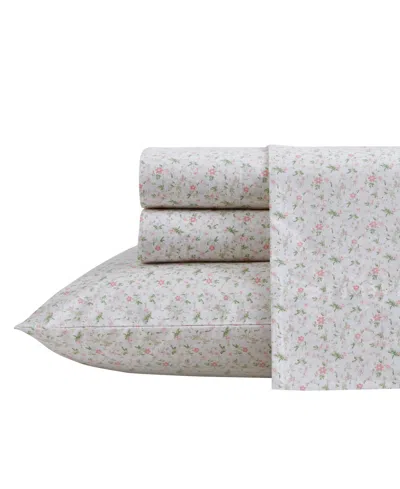 LAURA ASHLEY 200-THREAD COTTON 4 -PC. SHEET SET, KING