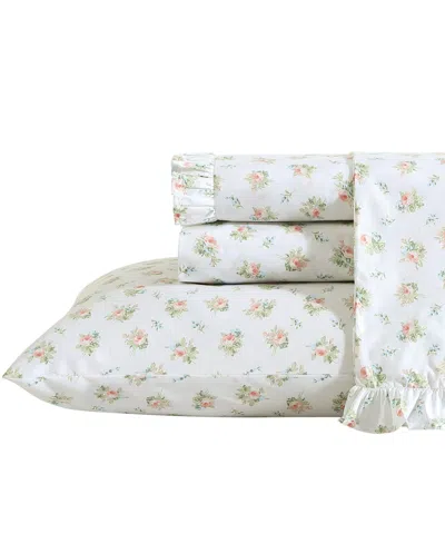 LAURA ASHLEY 200-THREAD COUNT COTTON PERCALE 2-PC. PILLOWCASE PAIR, KING