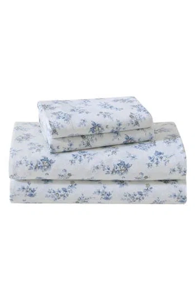 LAURA ASHLEY LAURA ASHLEY AUDREY COTTON FLANNEL SHEET SET