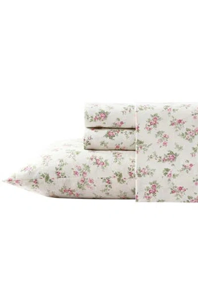 LAURA ASHLEY LAURA ASHLEY AUDREY COTTON FLANNEL SHEET SET