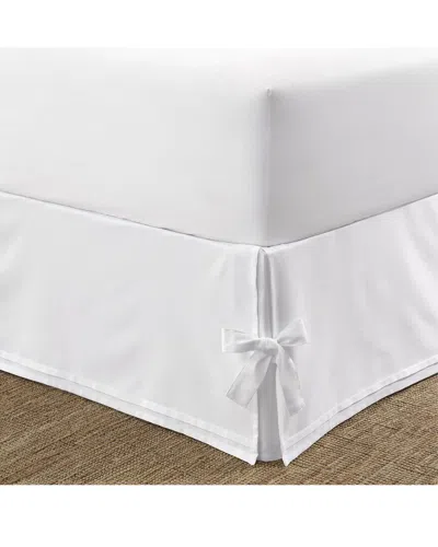 LAURA ASHLEY LAURA ASHLEY CORNER TIES SOLID WHITE BED SKIRT