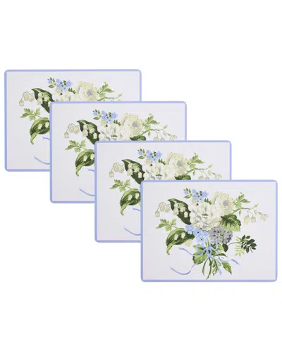 LAURA ASHLEY LILY OF THE VALLEY CORK PLACEMATS SET OF 4, 16" X 12"