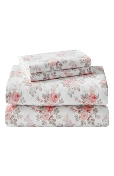 LAURA ASHLEY LAURA ASHLEY LISALEE COTTON FLANNEL SHEET SET
