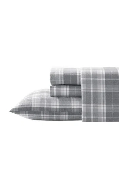 LAURA ASHLEY LAURA ASHLEY MULHOLLAND PLAID COTTON FLANNEL SHEET SET