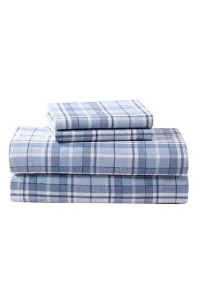 LAURA ASHLEY LAURA ASHLEY MULHOLLAND PLAID COTTON FLANNEL SHEET SET