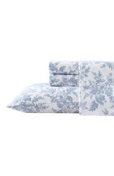 LAURA ASHLEY LAURA ASHLEY VANESSA COTTON FLANNEL SHEET SET