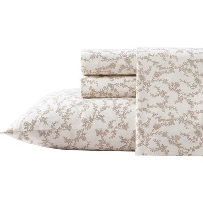 LAURA ASHLEY LAURA ASHLEY VICTORIA COTTON FLANNEL SHEET SET