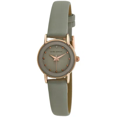 LAURA ASHLEY LAURA ASHLEY WOMEN'S 24MM CASE VEGAN LEATHER STRAP WATCH (LA3002)