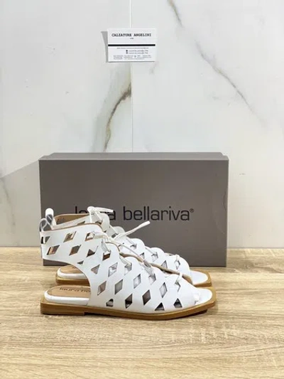 LAURA BELLARIVA LAURA BELLARIVA SANDALE FRAUEN LEDER WEISS 6810 MADE IN ITALY 37