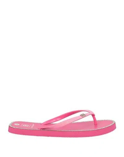 LAURA BIAGIOTTI LAURA BIAGIOTTI WOMAN THONG SANDAL PINK SIZE 8 TEXTILE FIBERS