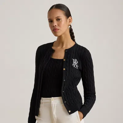 LAURÈN RALPH LAUREN CABLE-KNIT COTTON CARDIGAN