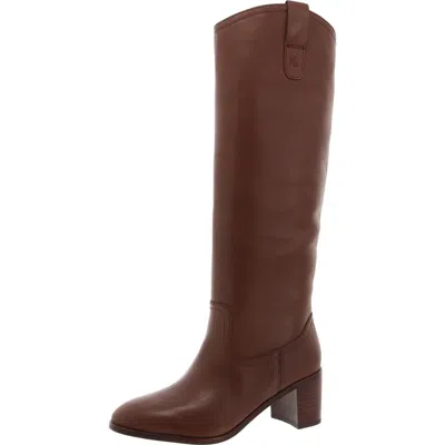 LAUREN RALPH LAUREN CARLA WOMENS LEATHER TALL KNEE-HIGH BOOTS