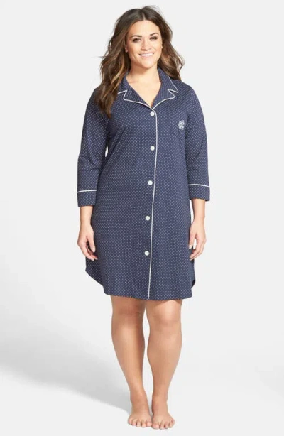 RALPH LAUREN LAUREN RALPH LAUREN KNIT JERSEY SLEEP SHIRT