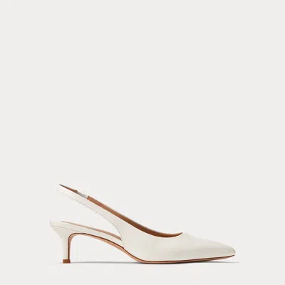 RALPH LAUREN RALPH LAUREN LOLAH BURNISHED LEATHER SLINGBACK PUMP