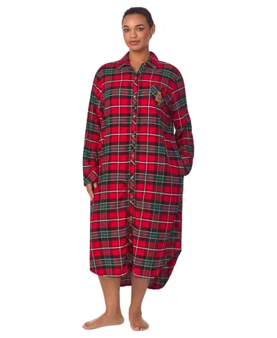 RALPH LAUREN PLUS SIZE HIS SHIRT PLAID SLEEPSHIRT