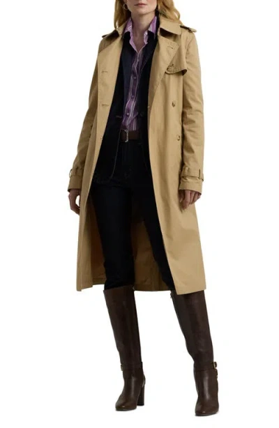 RALPH LAUREN LAUREN RALPH LAUREN WATER REPELLENT BELTED TWILL TRENCH TRENCH COAT