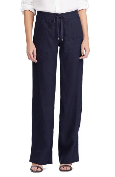 RALPH LAUREN LAUREN RALPH LAUREN WIDE LEG LINEN PANTS