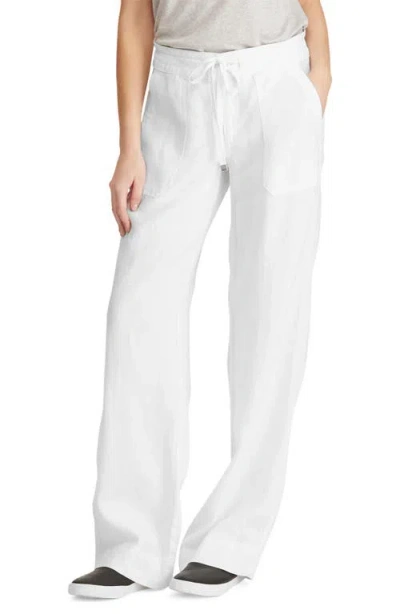 RALPH LAUREN LAUREN RALPH LAUREN WIDE LEG LINEN PANTS