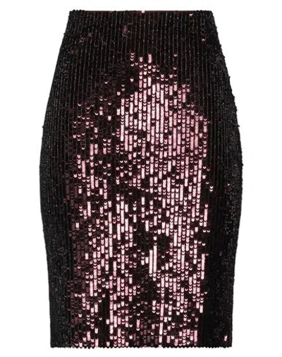 RALPH LAUREN LAUREN RALPH LAUREN WOMAN MIDI SKIRT BURGUNDY SIZE 6 POLYESTER