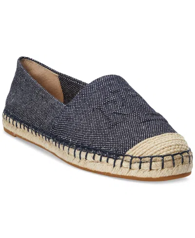 LAUREN RALPH LAUREN WOMEN'S CAMERON LOGO SLIP-ON ESPADRILLE FLATS