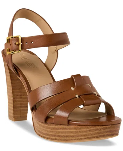 LAUREN RALPH LAUREN WOMEN'S SOFFIA ANKLE-STRAP SLINGBACK DRESS SANDALS