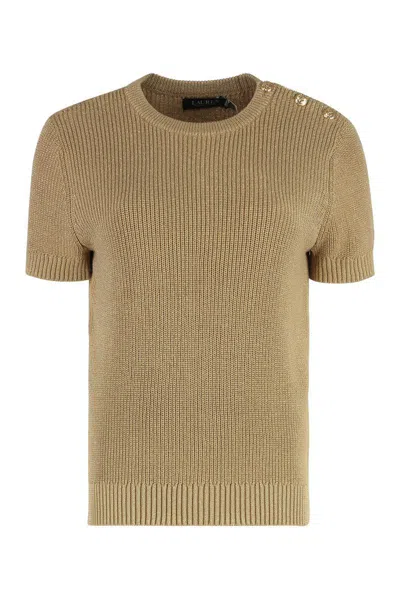 LAURÈN LAUREN SHORT SLEEVE SWEATER