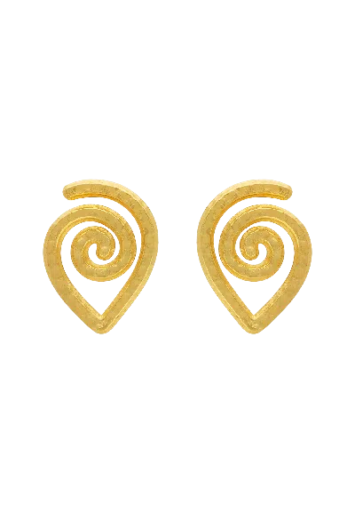 LAVANI JEWELS WOMEN'S SPIRAL GOLD EARRINGS