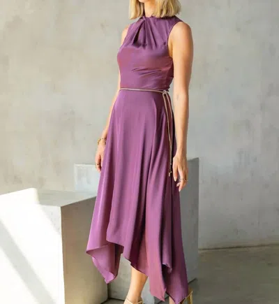 LAVENDER BROWN SAIGE DRESS IN DUSTY ORCHID