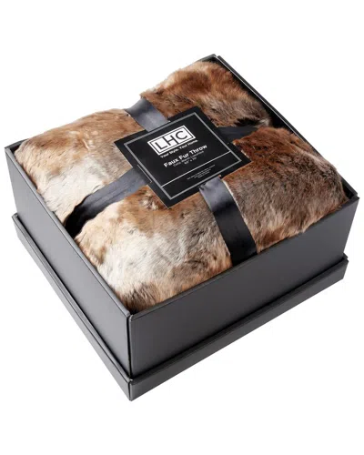 LAVISH HOME LAVISH HOME LUXURIOUS ZOBEL THROW BLANKET WITH GIFT BOX