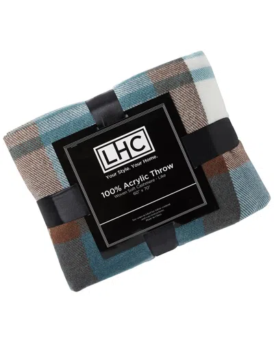 LAVISH HOME LAVISH HOME OVERSIZED VINTAGE PLAID THROW BLANKET