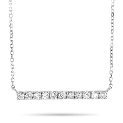 LB EXCLUSIVE 14K WHITE GOLD 0.25 CT DIAMOND PENDANT NECKLACE