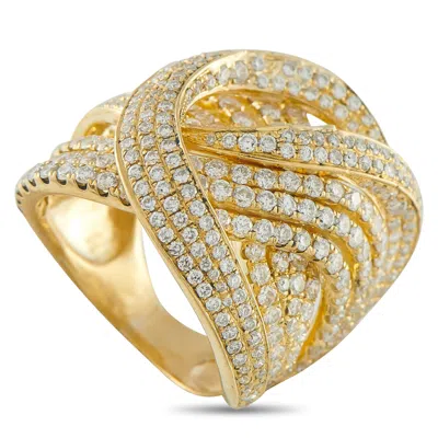 LB EXCLUSIVE 18K YELLOW GOLD 5.0CT DIAMOND RING MF10-103125