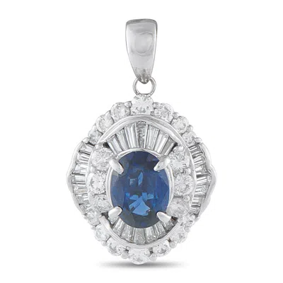 LB EXCLUSIVE PLATINUM DIAMOND AND SAPPHIRE BALLERINA PENDANT MF02-110125